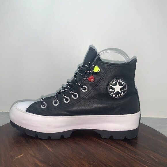 Converse Boots Women’s 5.5 All Star Lugged Winter Ankle Bootie 569554C Black - Picture 1 of 10